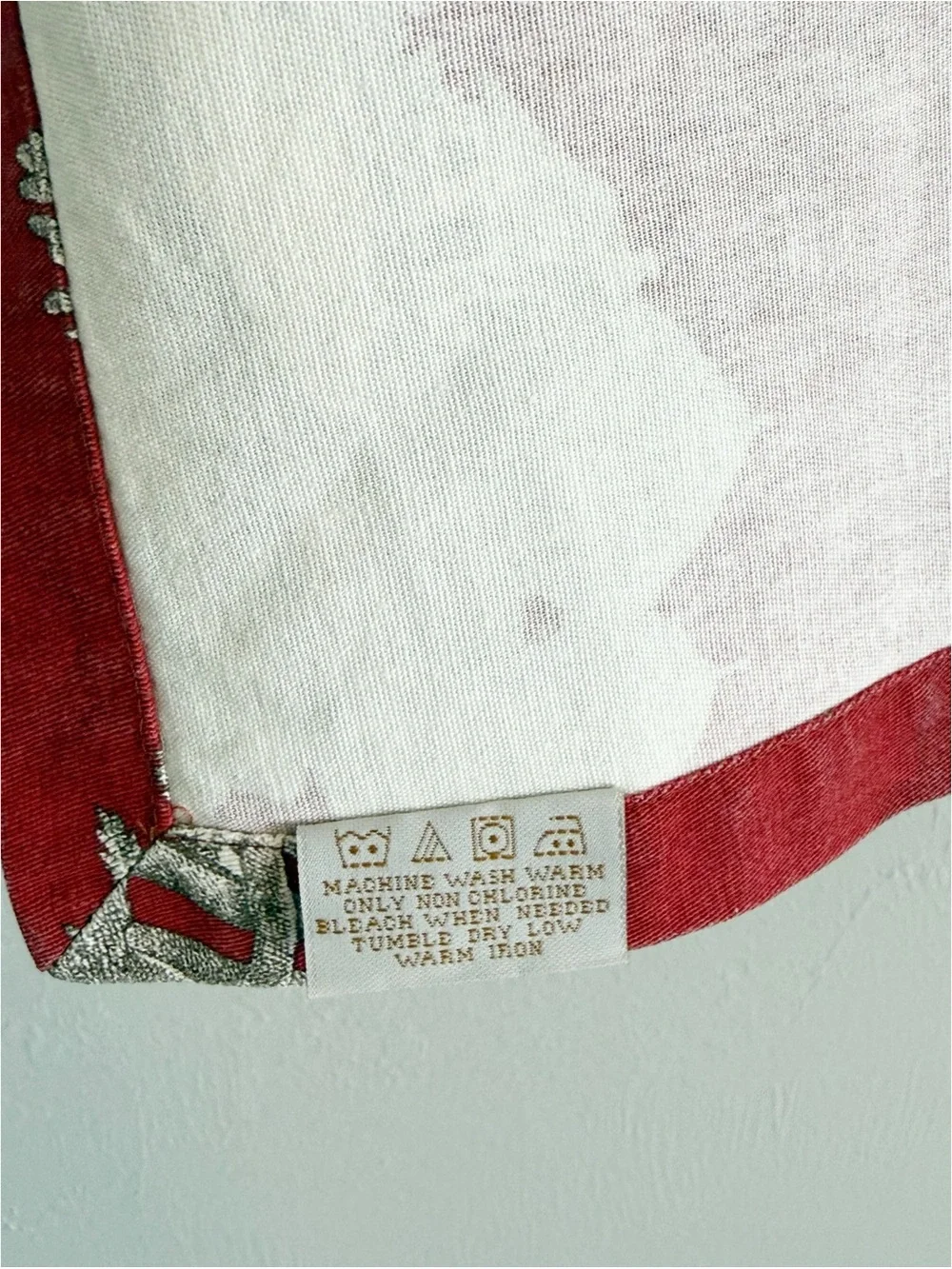 WILLIAMS SONOMA Set Of 4 Red TOILE French Prairie Cottage Cotton Napkins ITALY